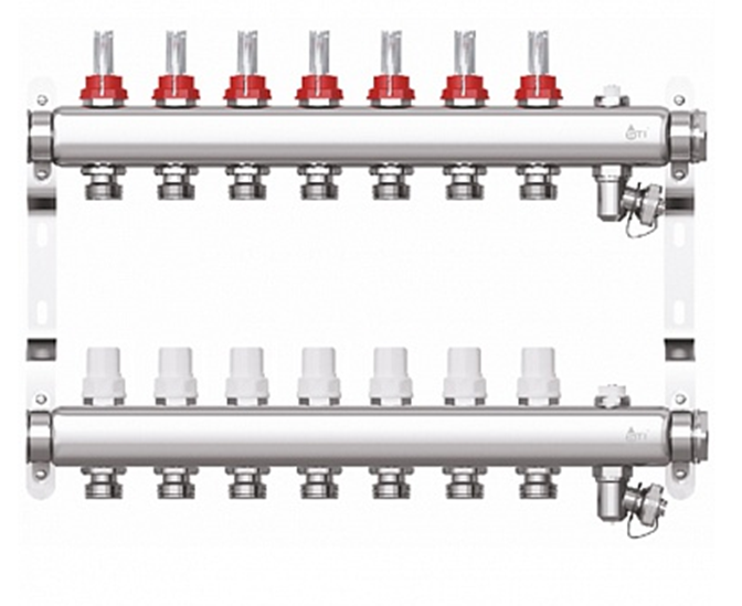 Коллекторная группа СМ10F в сборе с расходомерами 1" *10 STI