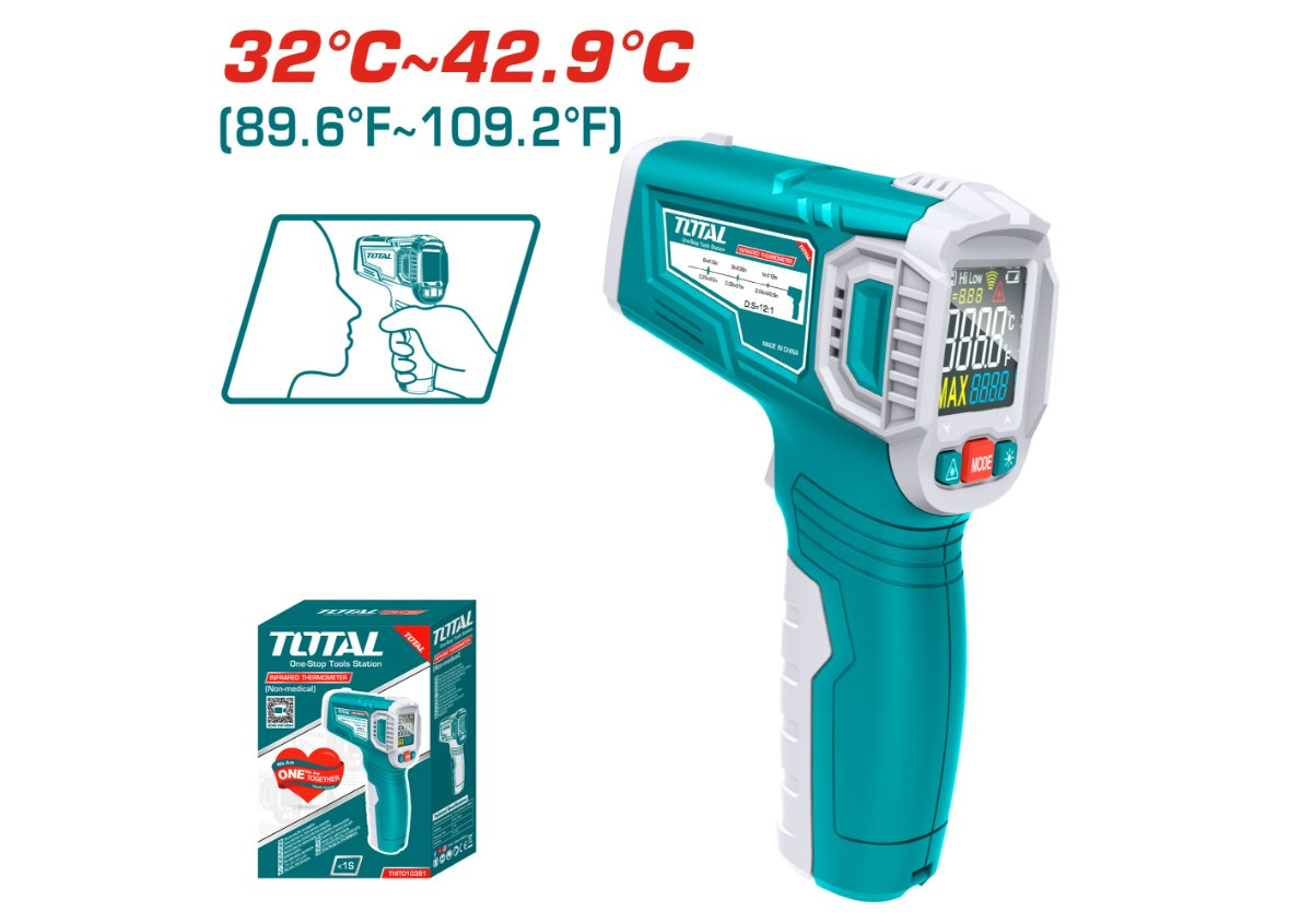Թվային ջերմաչափ 32°C~42.9°C 89.6°F~109.2°F TOTAL THIT010381