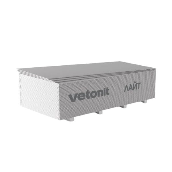 Գիպսաստվարաթուղթ 2500*1200*9.5 (3 քմ) 66հ FR (GBS) Lite 03467 Vetonit