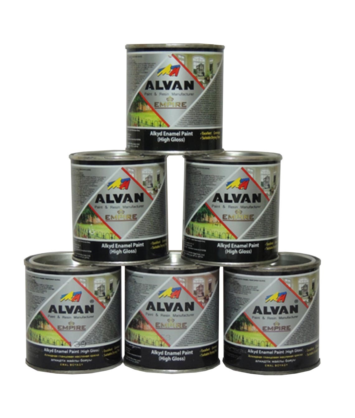 Յուղաներկ փայլուն 0,25կգ գունավոր ALVAN