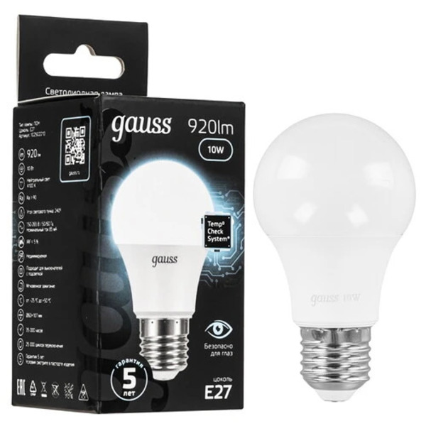 Լամպ E27 Elementary A60 10W 4100K 920Lm 1/10/50 Gauss