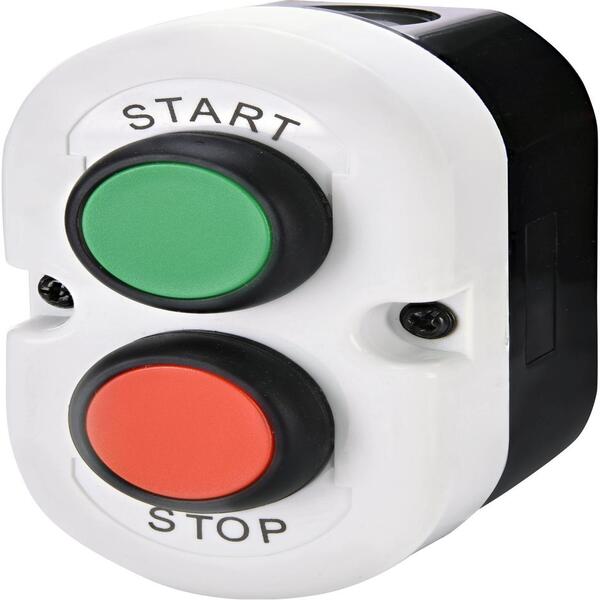 Кнопка в корпусе двухместная зелёная + красная START + STOP IEK