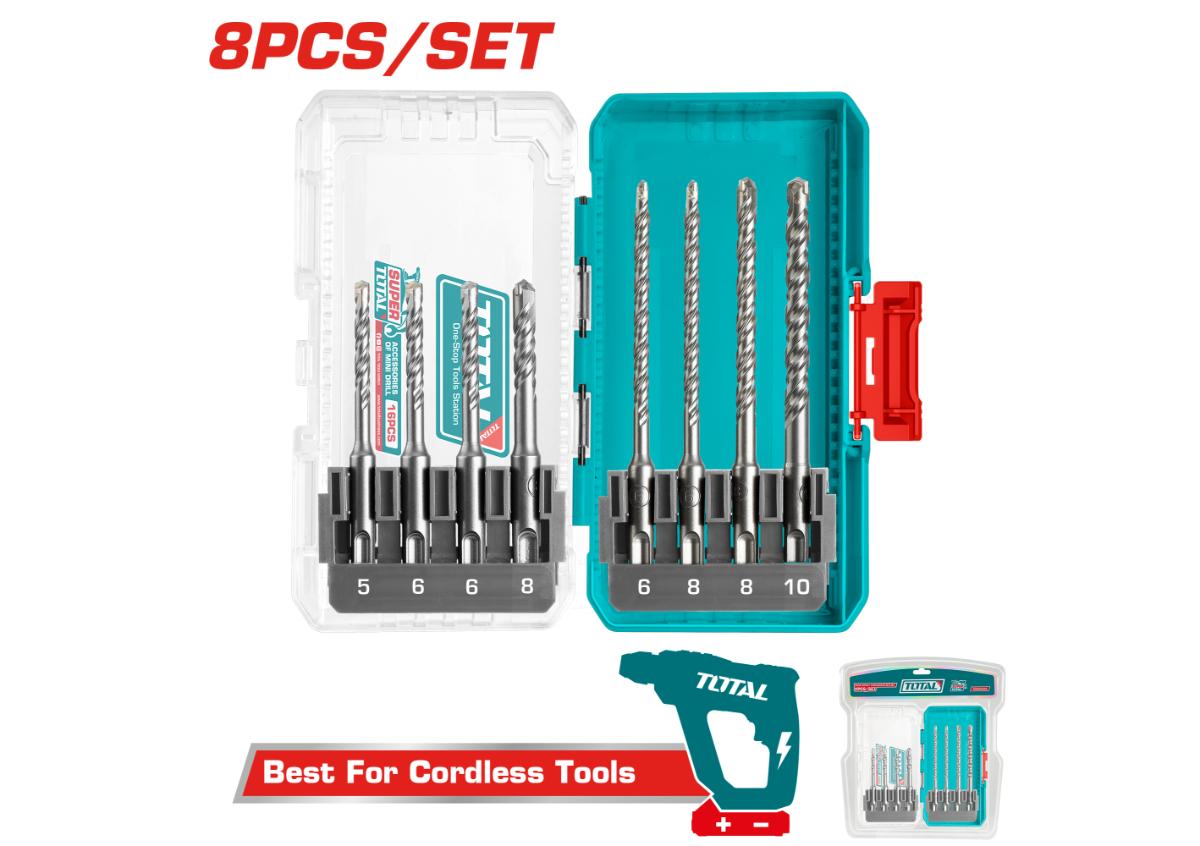 Գայլիկոնների հավաքածու SDS plus 8 կտոր TACSDL11806 TOTAL