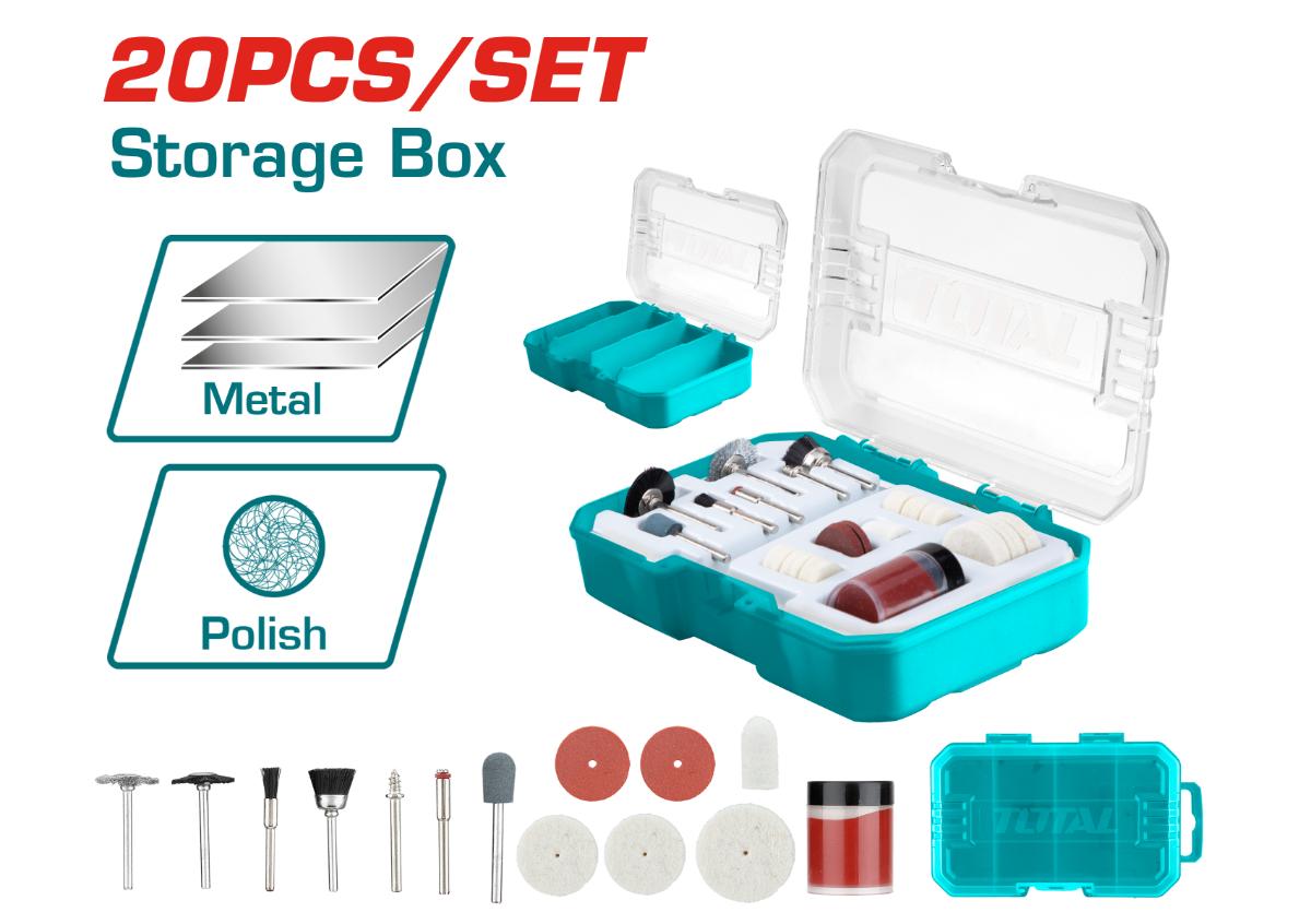 Գրավերի մաքրող և փայլեցնող աքսեսուարների հավաքածու 20 հատ TOTAL TAKMG6020