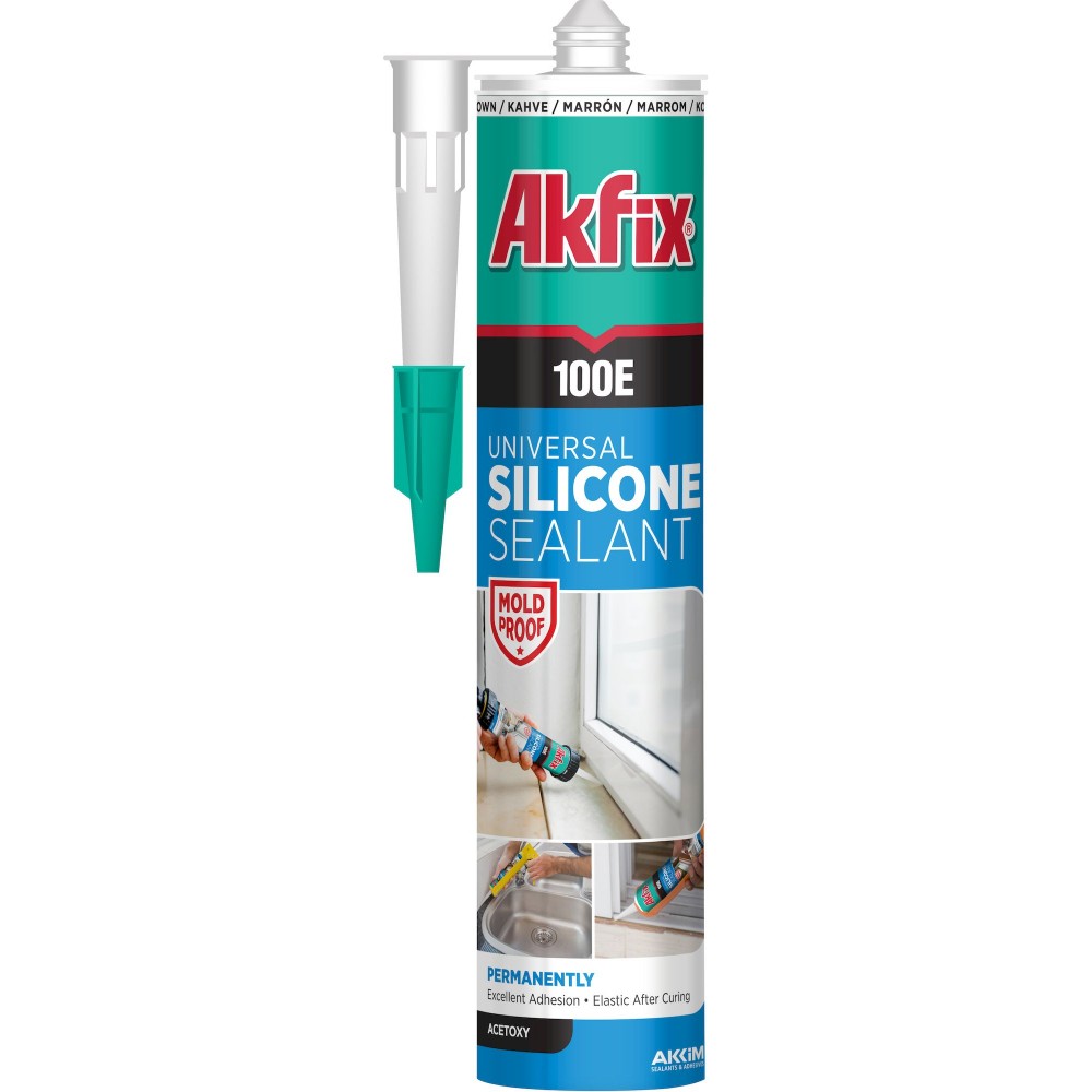 Силикон белый 100E 280ml  Akfix