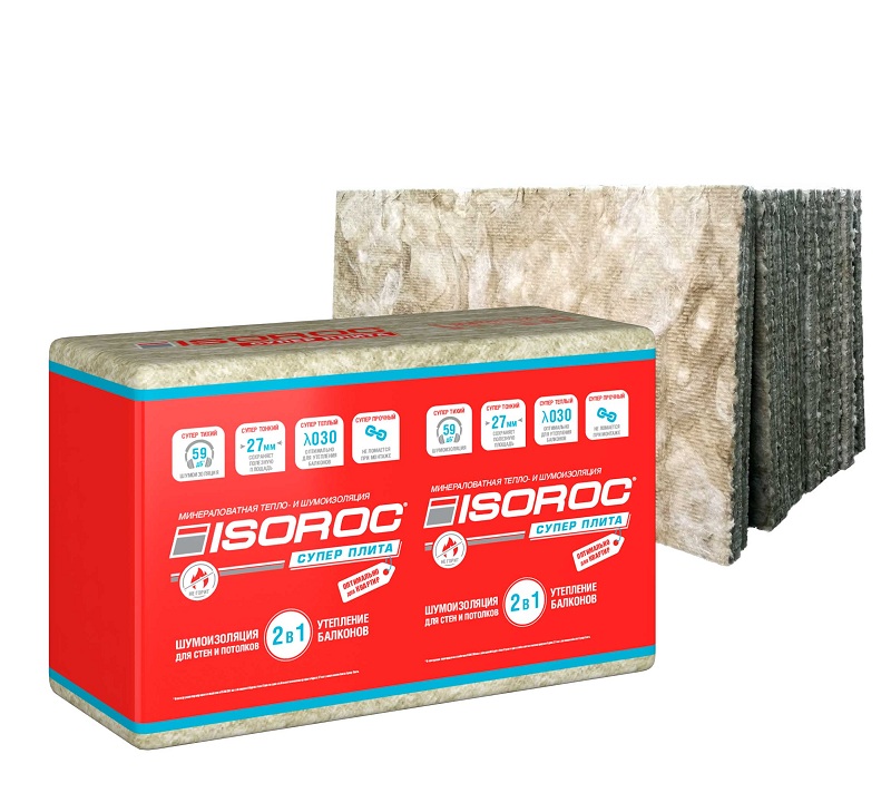Утеплитель минвата 27*610*1170 Super Slab Isoroc