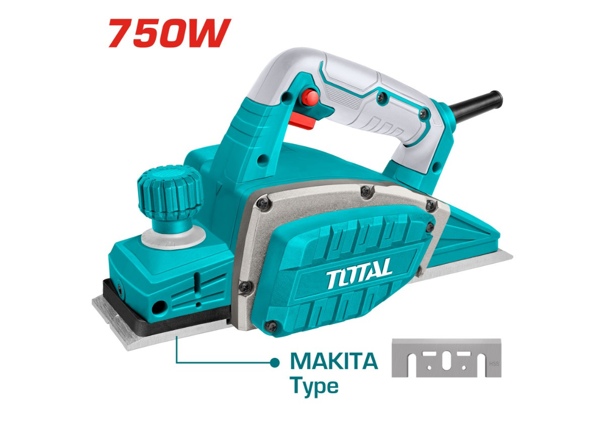 Электрорубанок 750 В TOTAL TL7508226