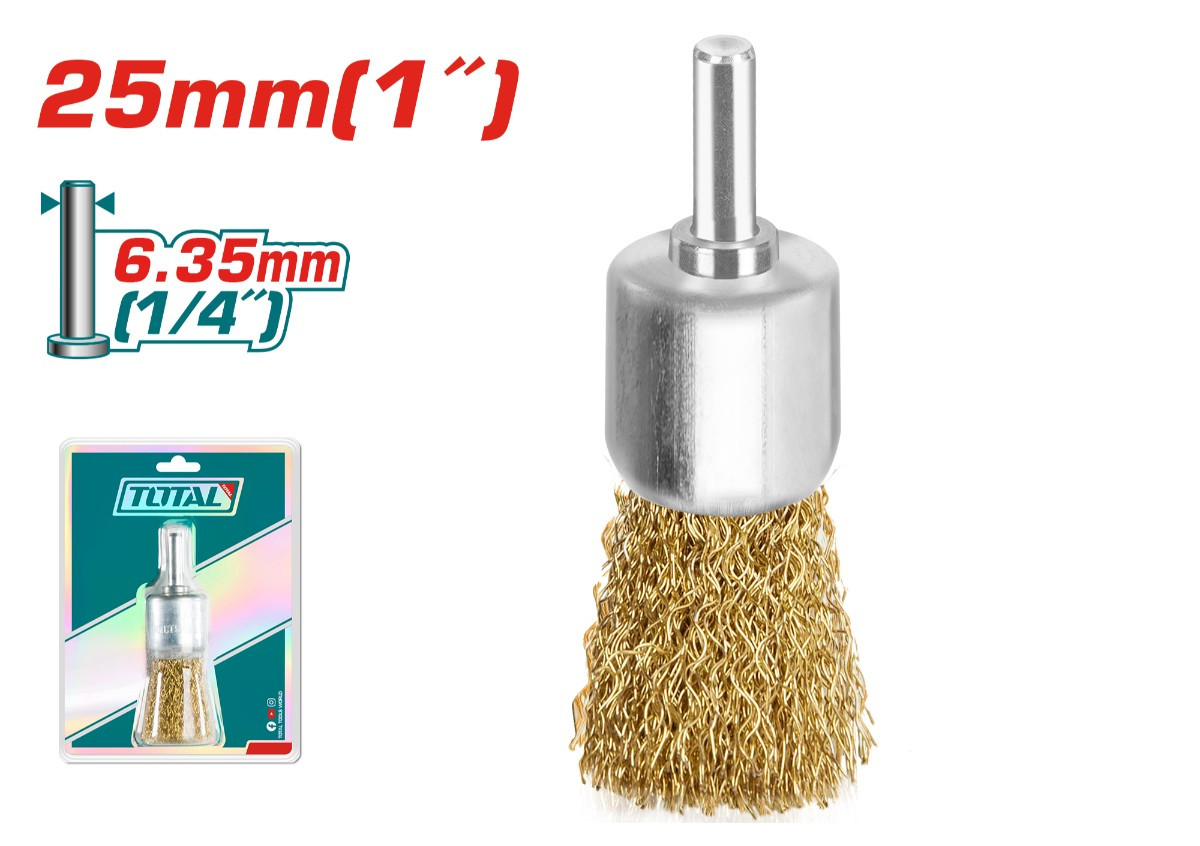 Щетка металлическая с чашкой 24мм TAC37011 TOTAL