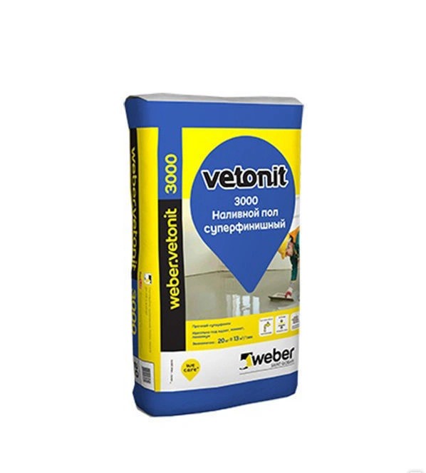 Наливной пол Weber 3000 20кг 00944 Vetonit
