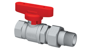 Փական կլոր քրոմ., թիթեռաձև բռնակ, կարմիր 1/2 ՆՊ FAR