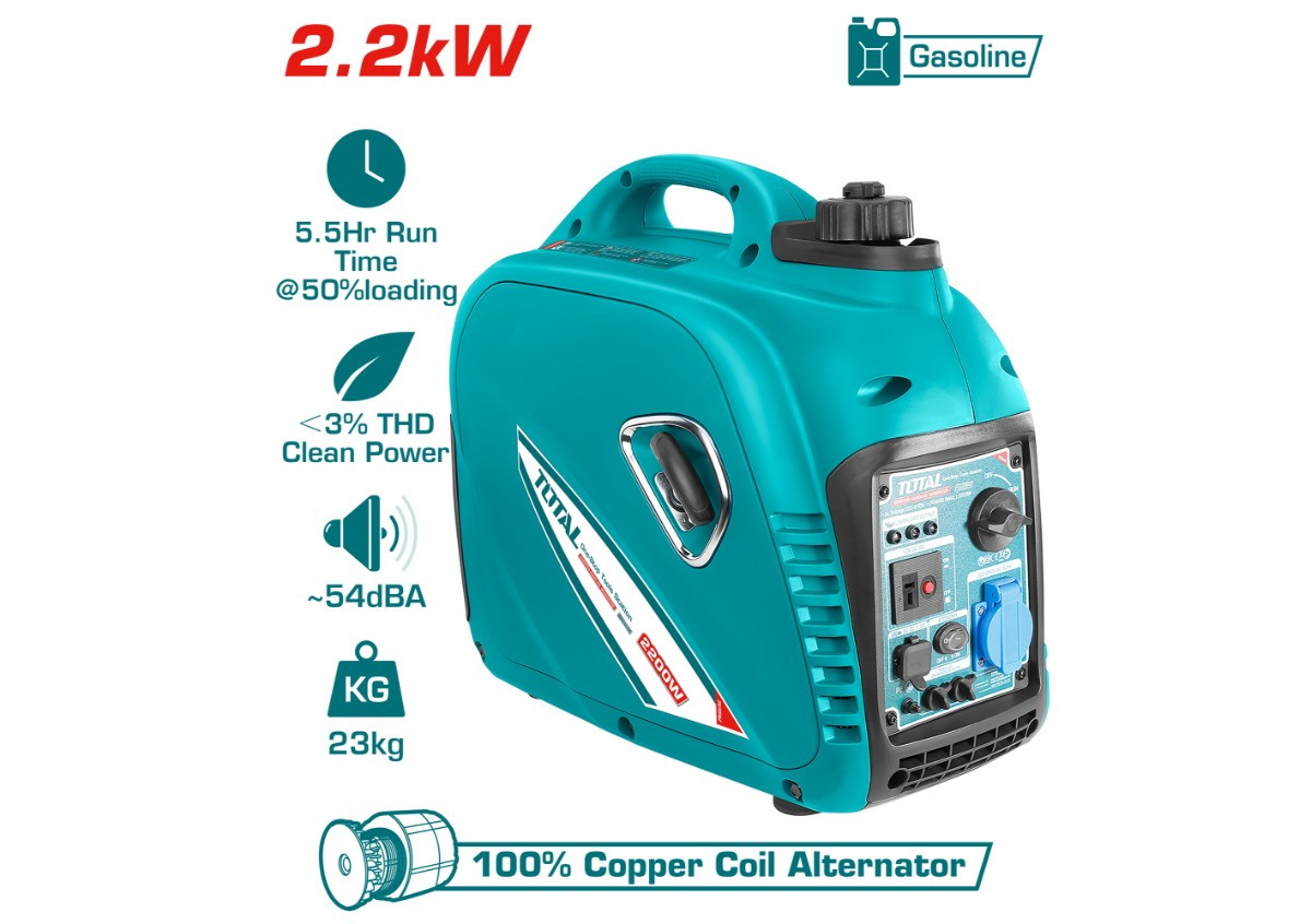 Բենզինային գեներատոր ինվենտորային 2.2կվտ  TOTAL TP530001