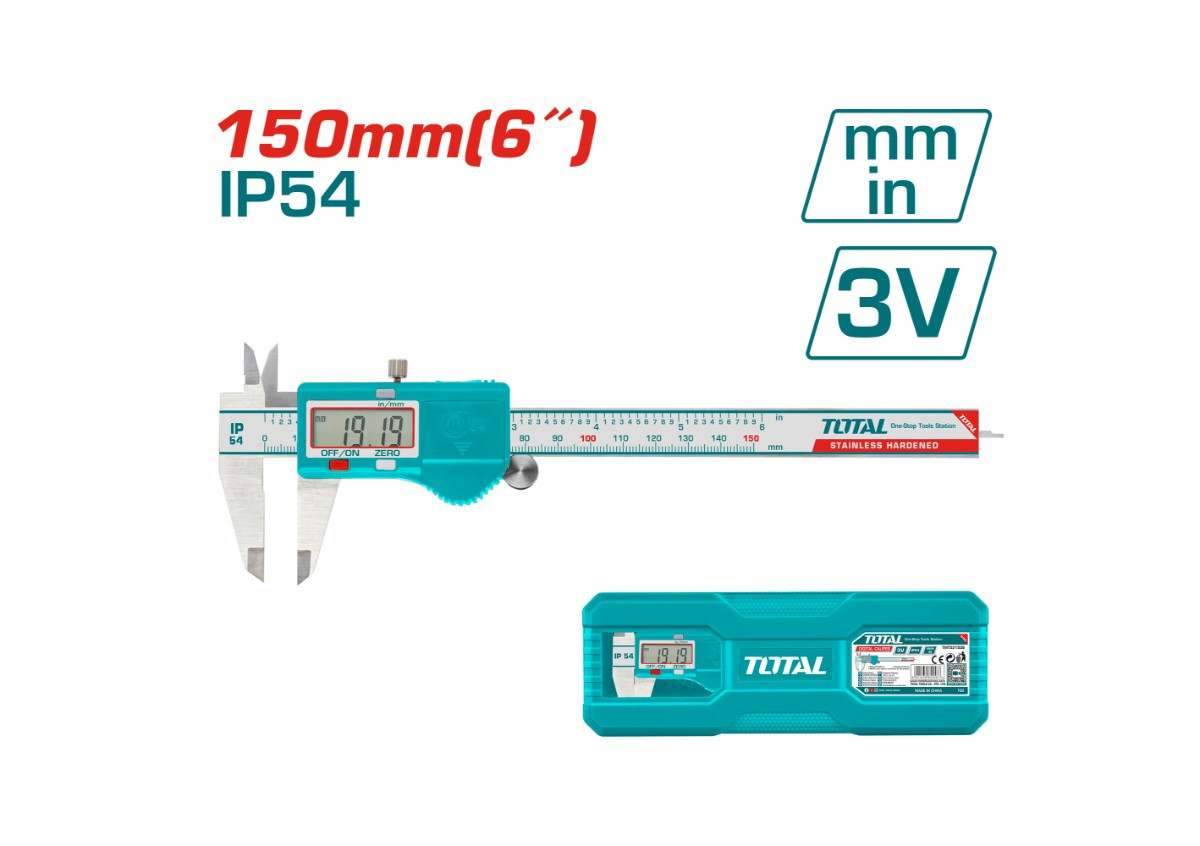 Թվային ձողակարկին 0-150մմ TOTAL TMT321506