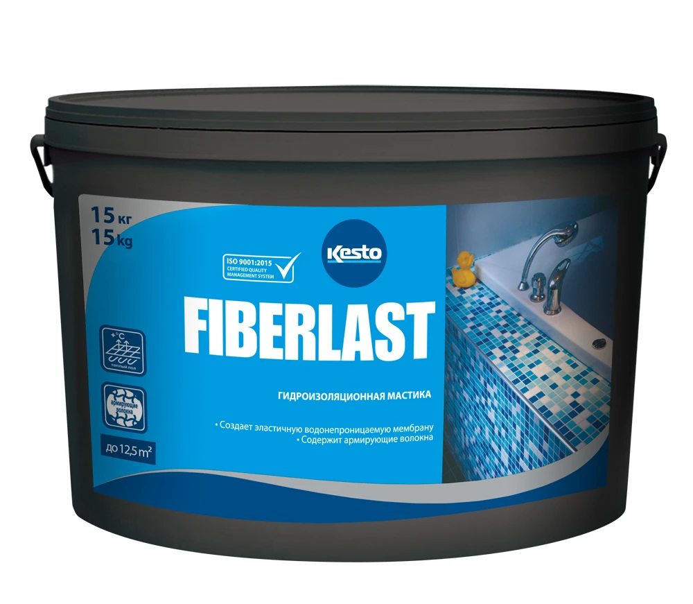Ջրամեկուսիչ մաստիկա 15կգ   Fiberlast  Kesto
