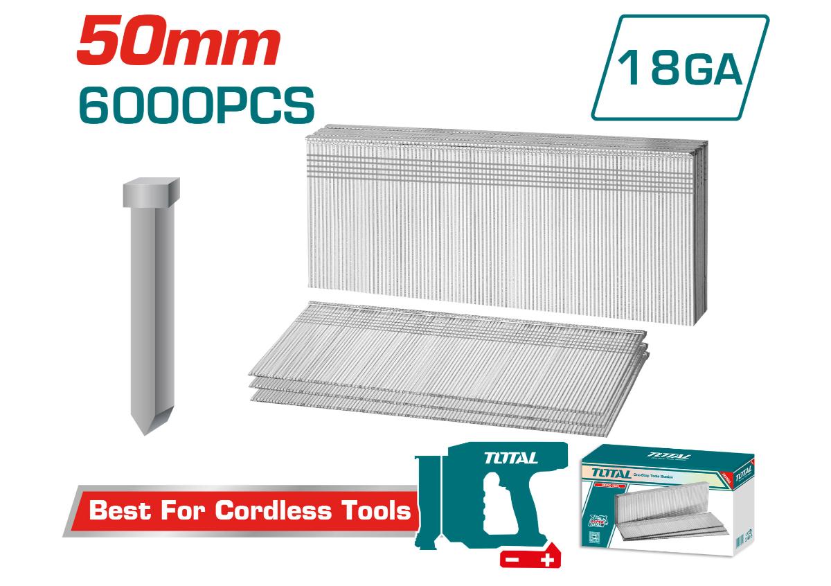 Մեխեր մեխ կրակող գործիքի համար 50մմ 6000 հատ TOTAL TAC918506