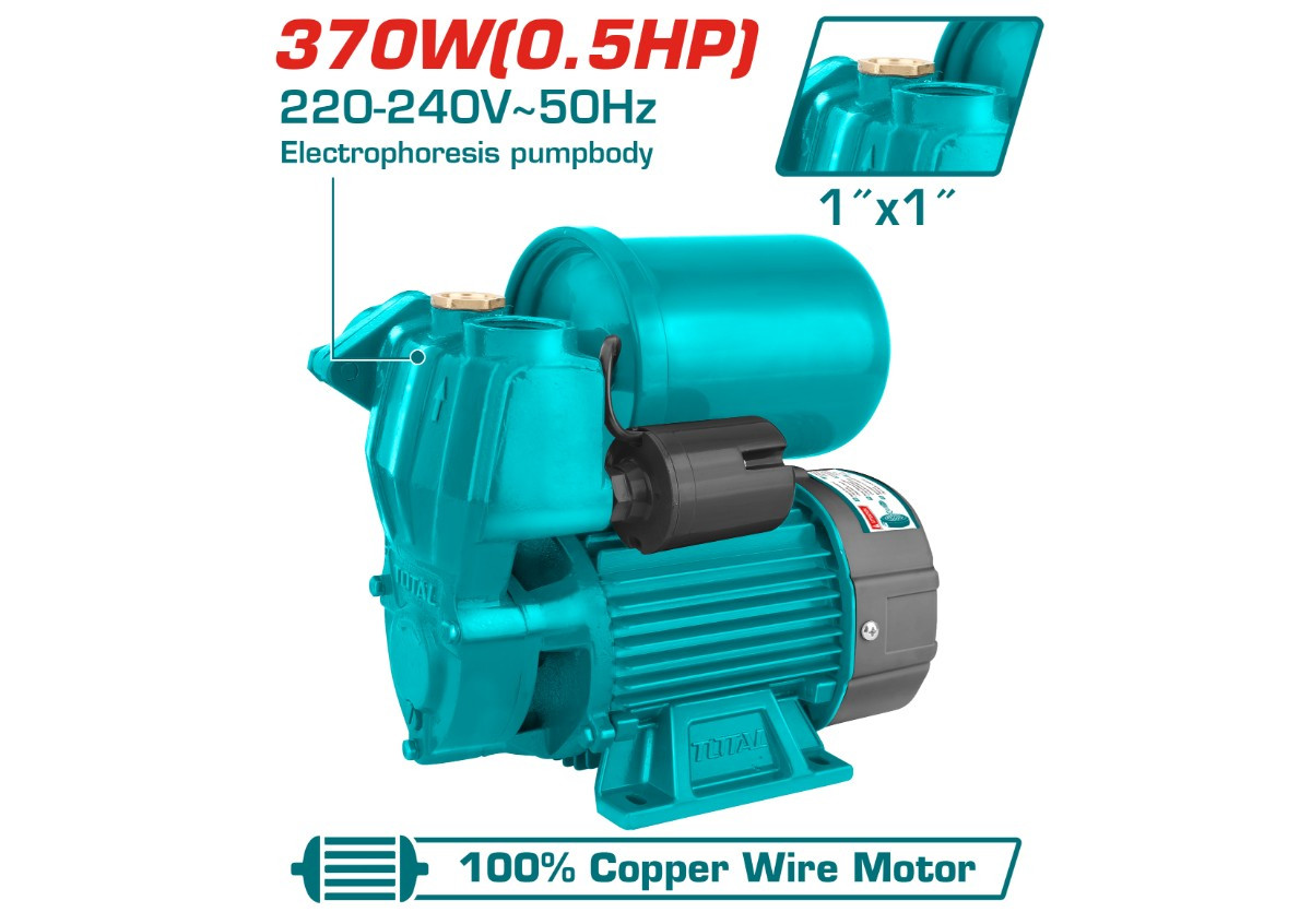 Автоматический Самовсасывающий периферийный насос Total TWP93706 370 Вт
