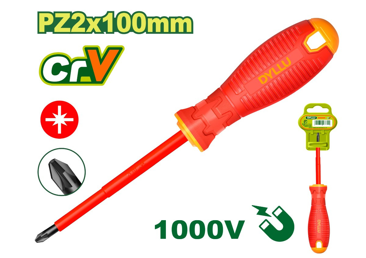 Диэлектрическая крестовая отвертка DTSD7274 PZ2x100мм DYLLU