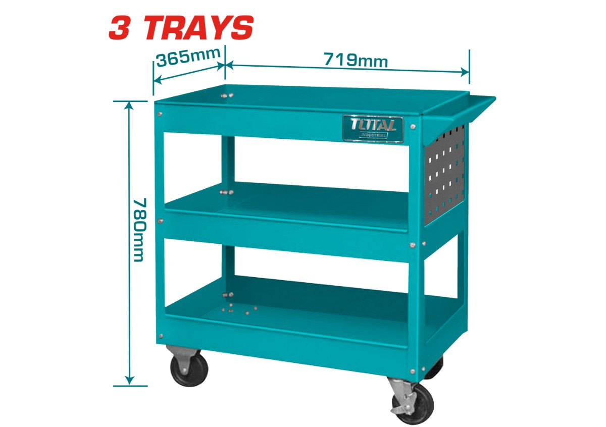 Գործիքների սայլակ եռահարկ TOTAL THPTC301