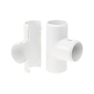 Тройник разборный белый 16мм (70/700) ПРОМРУКАВ
