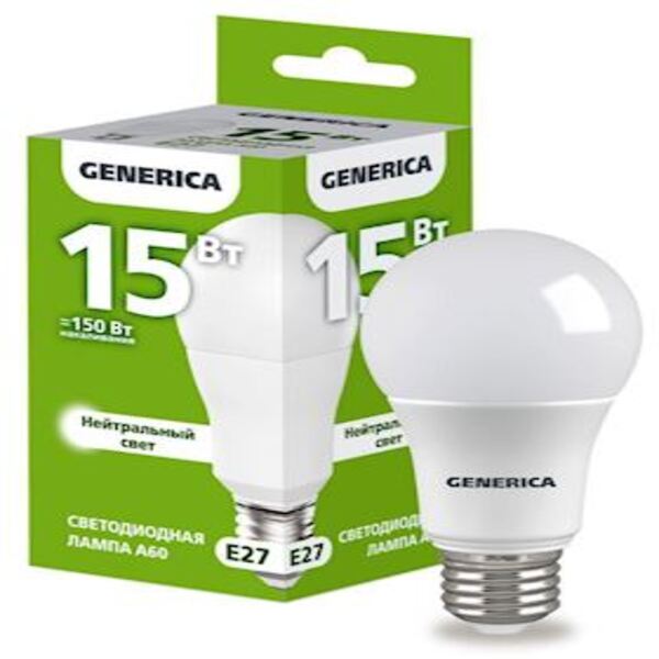 LED լամպ A60 15 w 3000K E27 GENERICA