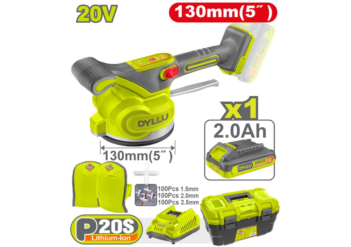 Виброуплотнитель для плитки аккумуляторный 20 В 130 мм DYLLU DTTVM1D125