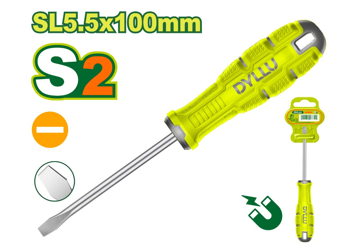 Տափակ պտուտակահան DYLLU DTSDA254 SL5․5x100մմ