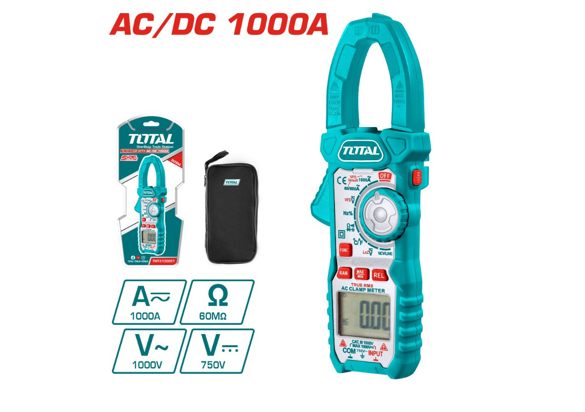 Токоизмерительные клещи переменного/постоянного тока TOTAL TMT4100051