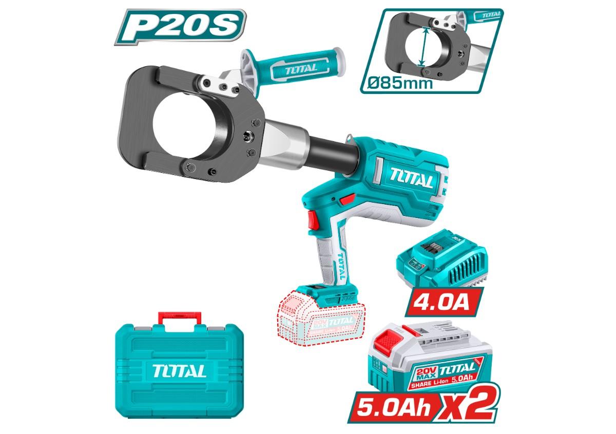 Аккумуляторный гидравлический резак для кабеля TOTAL TRCLI2005