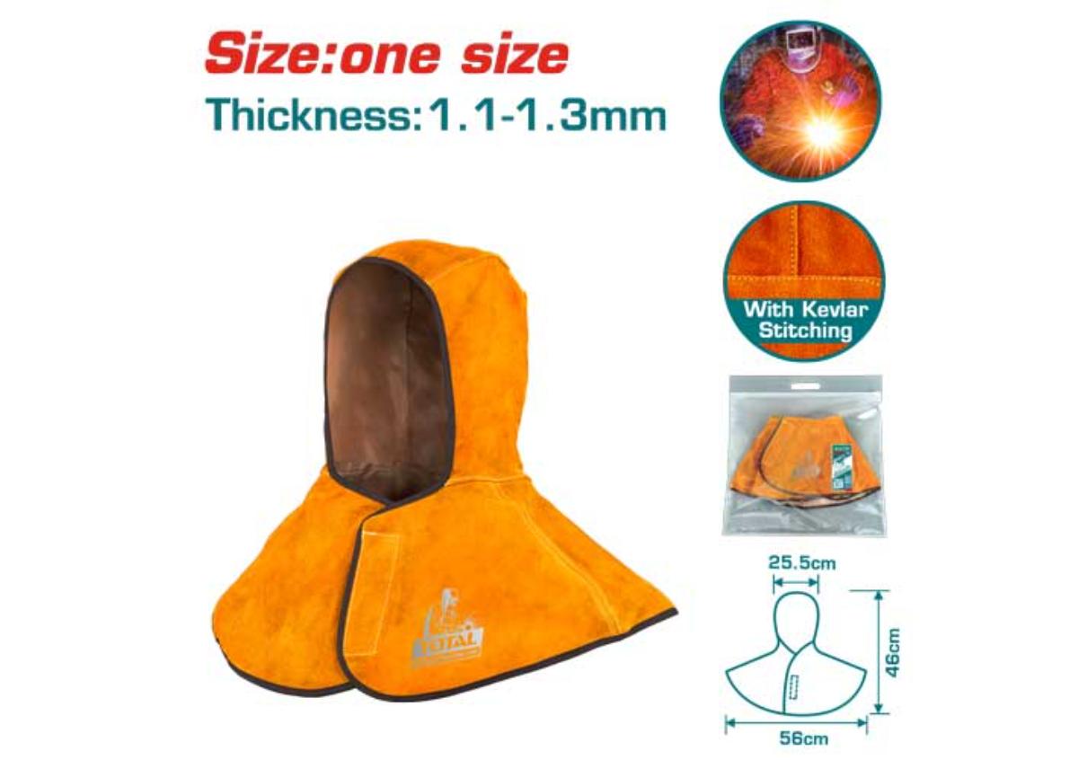 Кепка сварщика из коровьей кожи TOTAL TSP20101