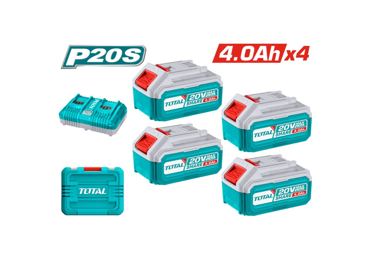 Լիցքավորիչի և մարտկոցների հավաքածու 4Ա*4 TOTAL TFBCLI20244