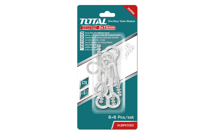 Դյուբել օղակով 8x40 մմ տուփում 6 հատ TOTAL WJSPK5022