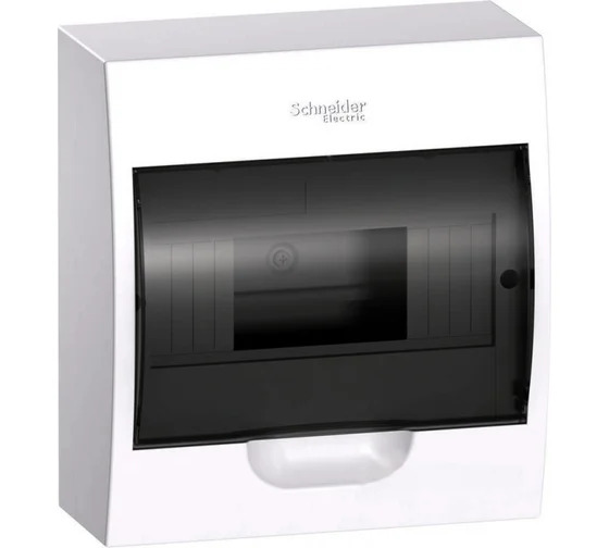 Навесной бокс City9 Box с прозрачной дверцей, 8 модуля Schneider