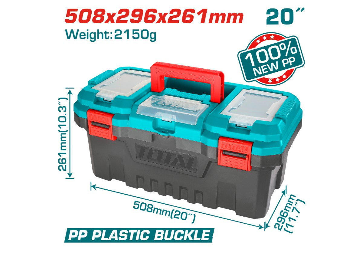 Գործիքների պլաստիկ արկղ 20'' TOTAL TPBX0201