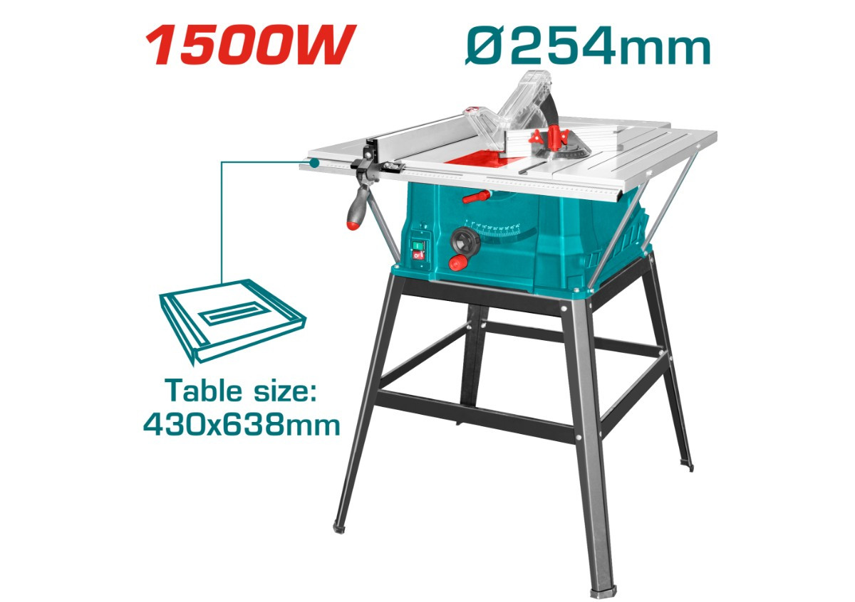 Էլ. Սղոց սեղանով 1500W 254մմ TOTAL TS5152543