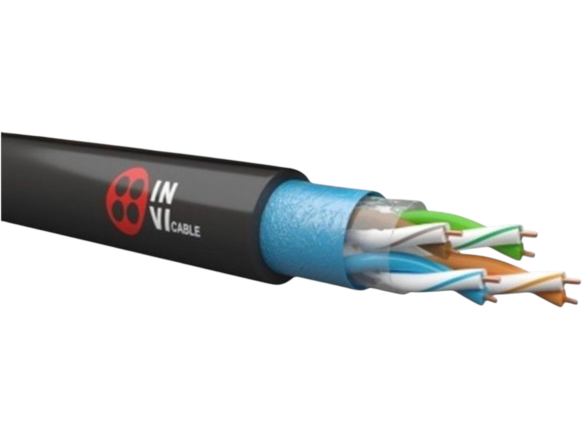 Մալուխ ցանցային FTP Cat5e 24AWG PE /4*2*0.51 IN-VI