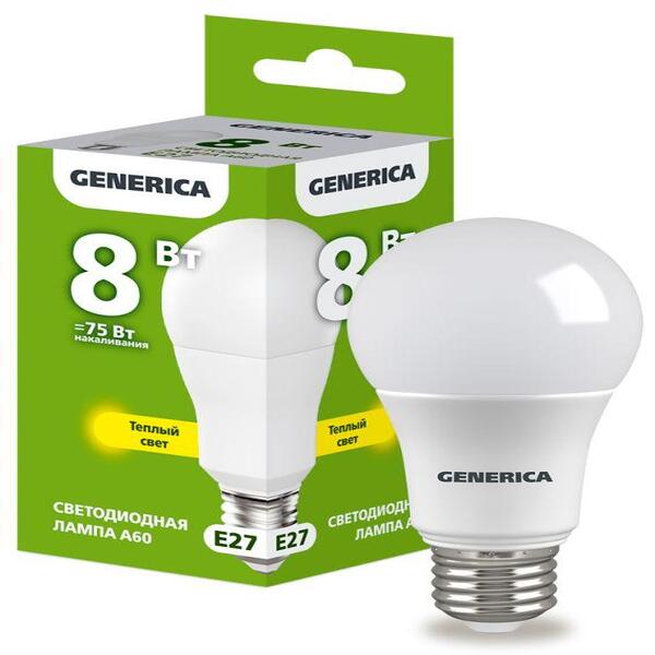 LED լամպ A60 8 w 3000K E27 GENERICA