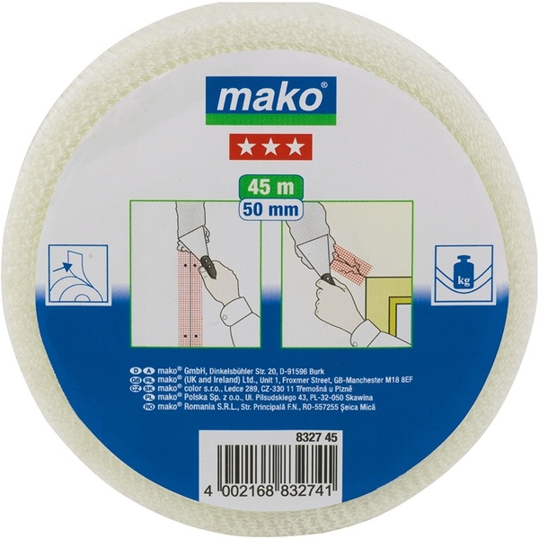 Ժապավեն ապակեգործված (սերպյանկա) 45մ*50մմ Mako