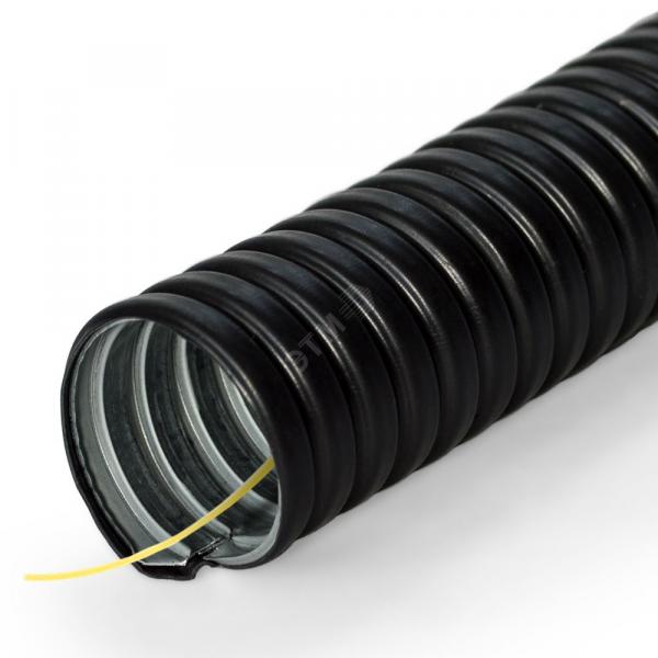 Ճկախողովակ մետաղ+պլաստ ճոպանով սև 12մմ (100մ) РОМРУКАВ