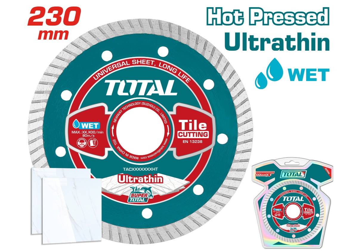 Диск алмазный ультротонкий 230X22.2 мм TOTAL TAC2132301HT