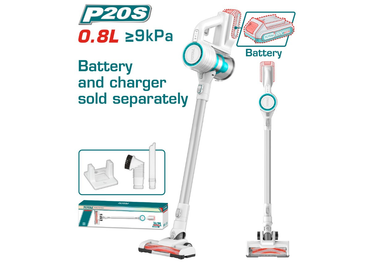 Փոշեկուլ մարտկոցային 20Վ 9կՊա 0․8լ TOTAL TVLI20061