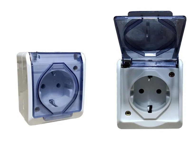 Էլ. վարդակ փակվող արտաքին 1տեղ հողանցումով (կերամիկական) Granit