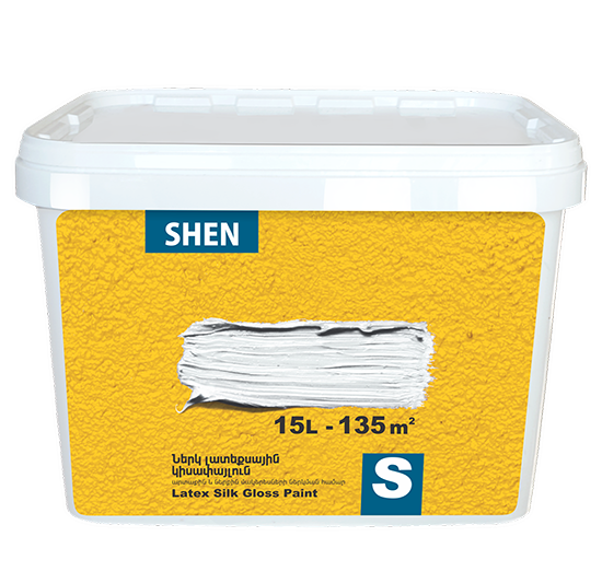 Ներկ լատեքս կիսափայլ 15լ S Shen