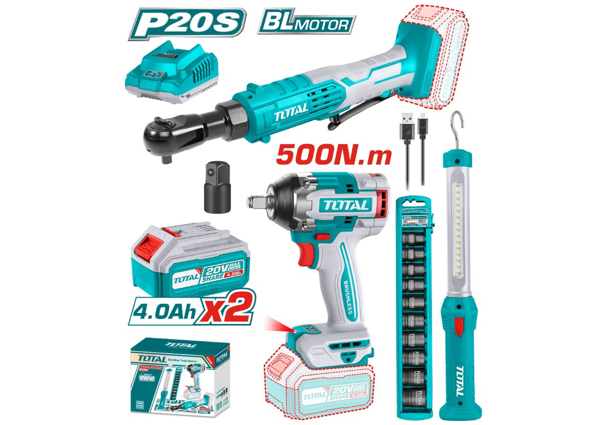 Կոմբո հավաքածու. հարվածային գայկավյորտ (TIWLI2050), ճռիկ (TDRLI2060151), աշխատանքային լապտեր (TWLI35