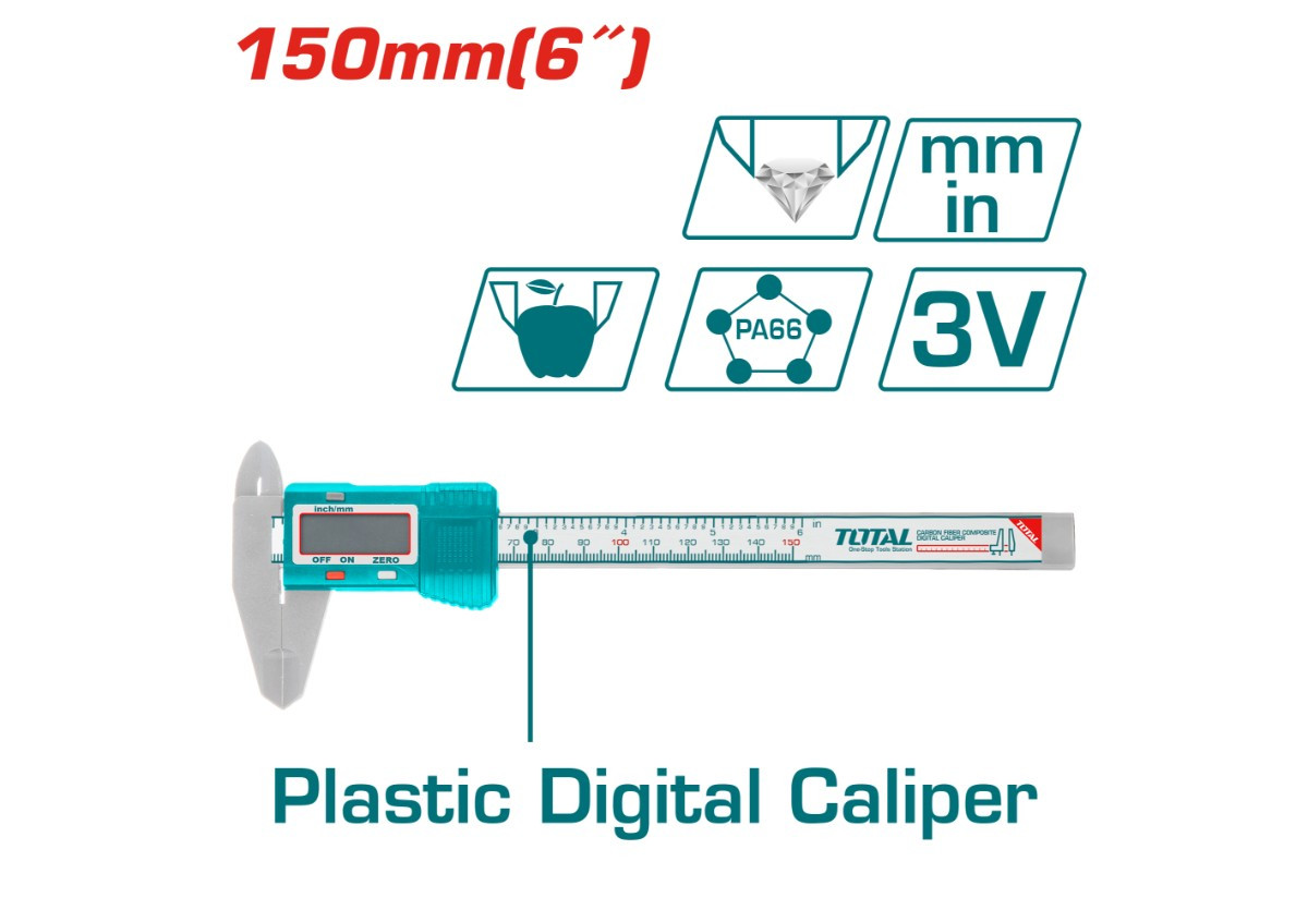 Ձողակարկին (շտանգենցիրկուլ) 0-150մմ TOTAL TMT331501