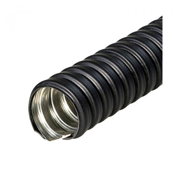 Металлорукав в ПВХ изоляции черный 32мм (25м) ПРОМРУКАВ