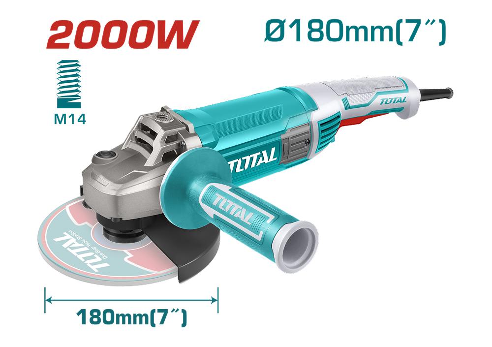 Болгарка (УШМ) 180мм 2000В TG12018026 TOTAL