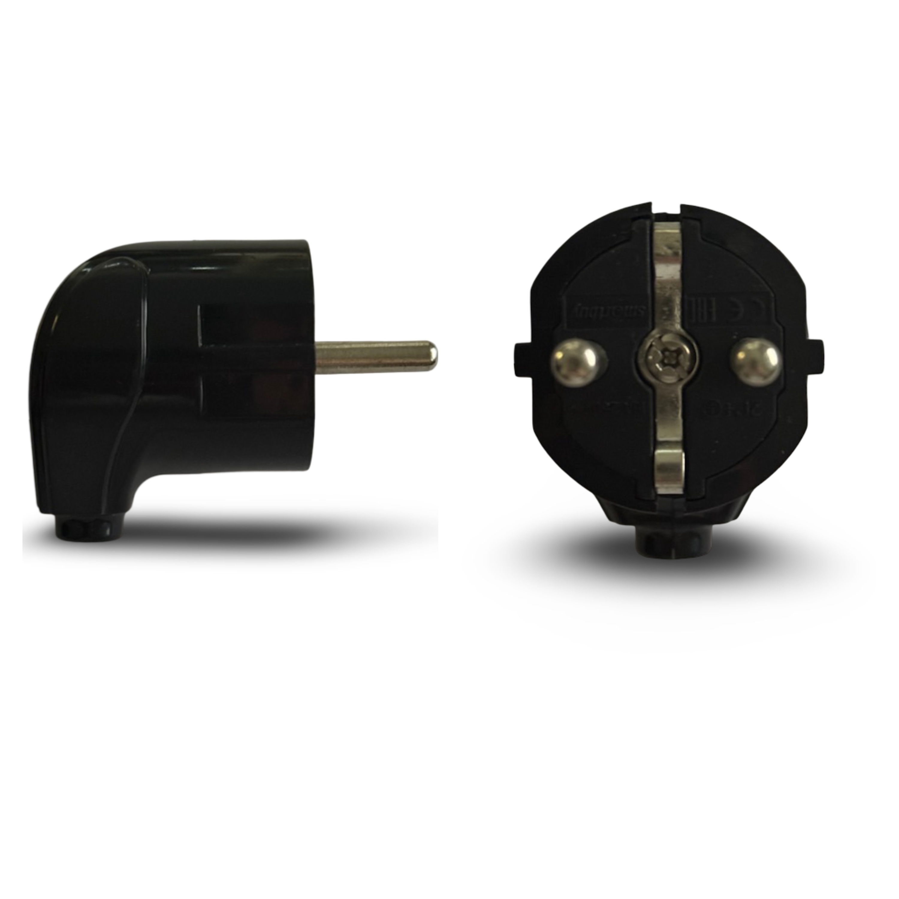 ВИЛКА УГЛОВАЯ ЧЕРНАЯ С ЗАЗЕМЛЕНИЕМ 16А SBE-16-P02-b SMARTBUY