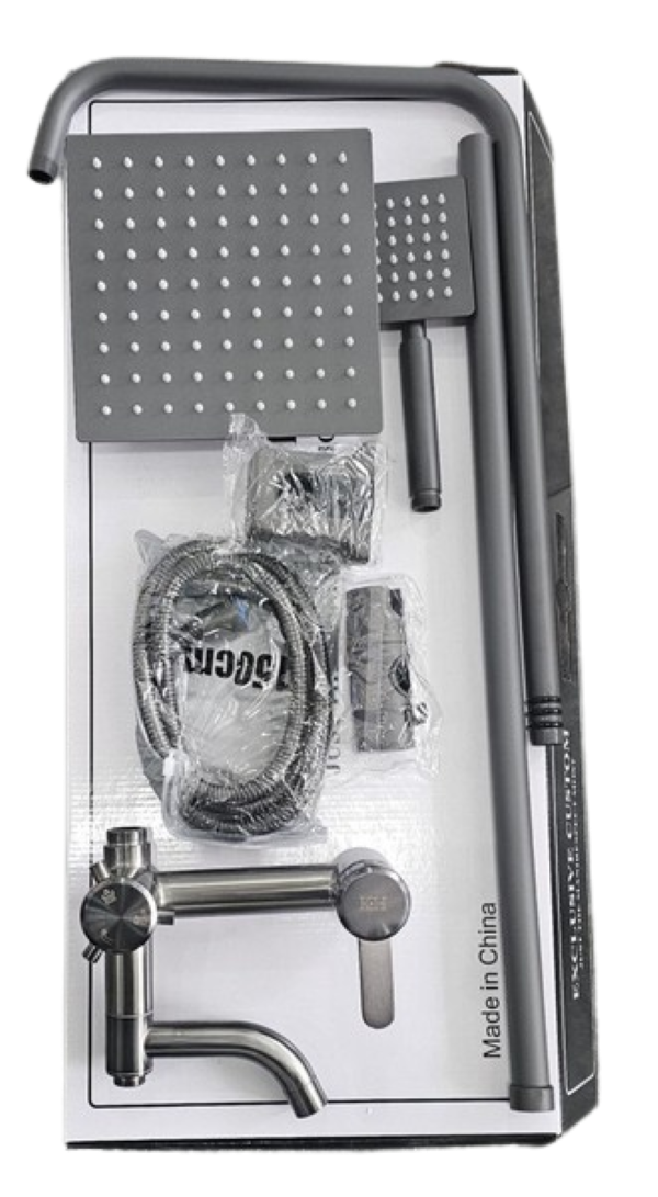 Ցնցուղ ձողով, ծորակով  GRAY ներժ  KH-DS74GR-SS KH