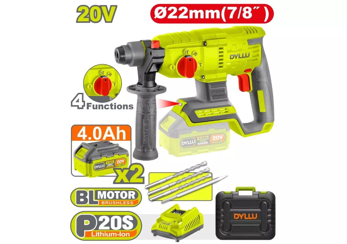 Аккумуляторная дрель  DTLM15225 20В 2.0Дж DYLLU
