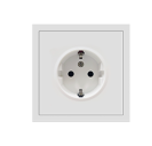 Վարդակ հողանցումով սպիտակ (1/10) Lavanda Electrica