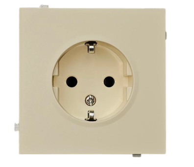 Розетка с заземлением Бежевый (1/10) Electrica